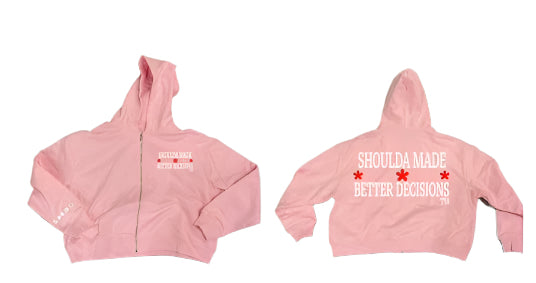 SMBD The “ WORSE DAY” Cropped Zip Up Hoodie